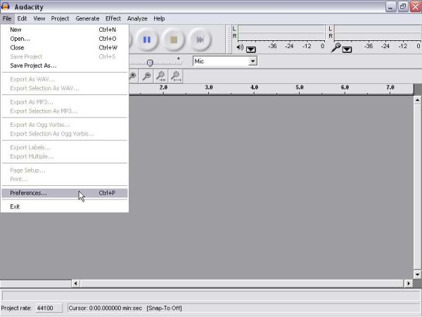 Audacity Setup