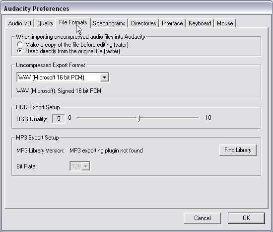 Audacity Setup