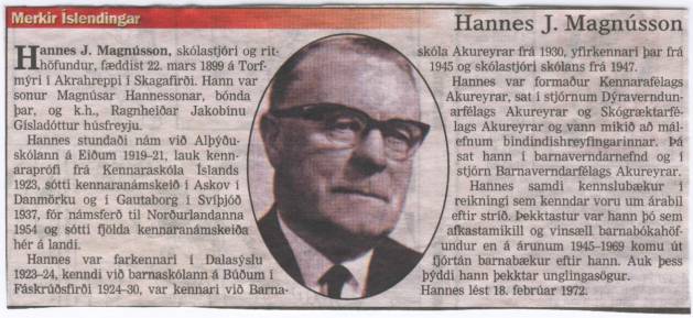 Hannes J. Magn�sson