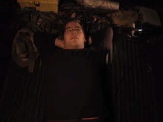 Matt lays outside, thinking.