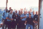 A collection of international police officers