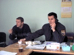 2nd local police station Tuzla deputy chef, on the left Nihad my regular (and very appreciated!) language assistant