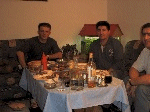 Farewell dinner with the landlord