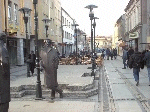The pedestrian area in Tuzla city-centre