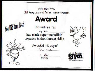 Click on image to viem actual certificate