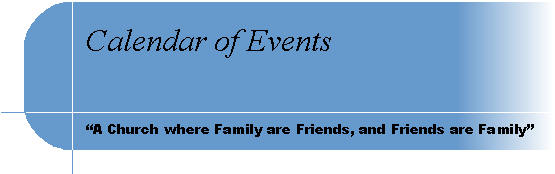 Calendar of Events