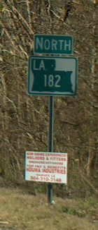 LA 182 connects US 90 with Raceland