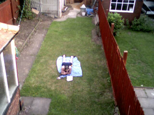 Pantelis studying in the garden