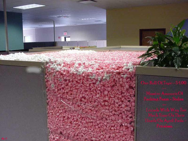 News flash:&nbsp; Packing foam industry suffers huge shortage as local yokels pillage the town packing foamery!&nbsp; Stock holders heed caution.