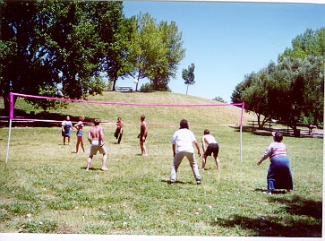 Nate returning serve