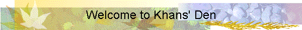 Welcome to Khans' Den