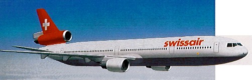 Swissair MD-11 in flight