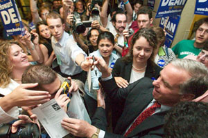 youth with Howard Dean