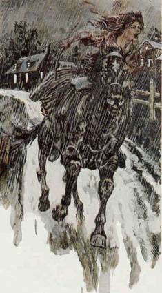 painting of Sybil Ludington's ride