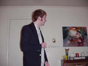Scott looks disoriented.
