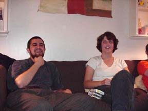 I look a little confused, while Tim laughs.&nbsp; How unusual.