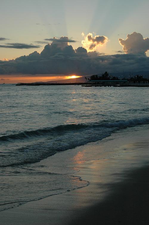 sunset on waikiki