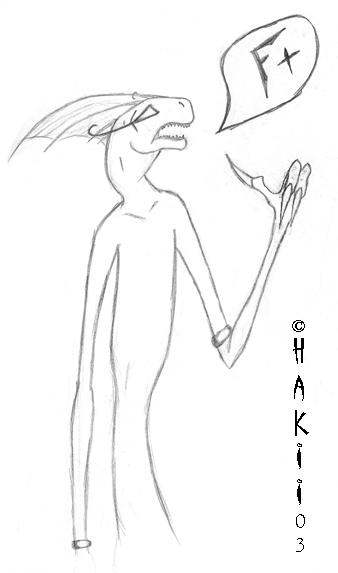 "F+" copyright Hakii (C. A. Swain) 2003