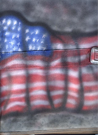 American Flag I airbrushed on my notebook