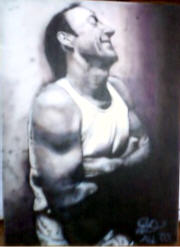 Kevin Spacey airbrushed on canvas (20" x 28")