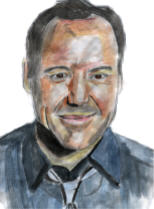 Kevin Spacey in watercolor sketch