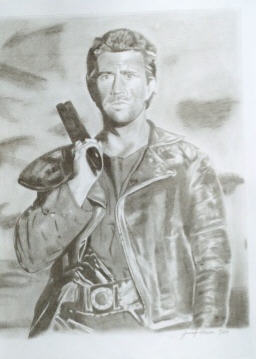 commissioned Mel Gibson as "Mad Max" (18"x24")