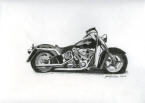commissioned motorcycle pencil drawing