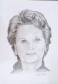 portrait of Mrs. King I did in art class