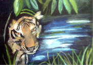 Tiger I painted in art class
