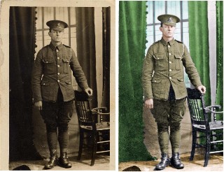 a 1916 photo restored & coloured