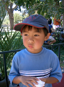Jason eating candy at Casa de Fruta