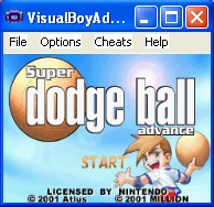 play GBA super dodge ball