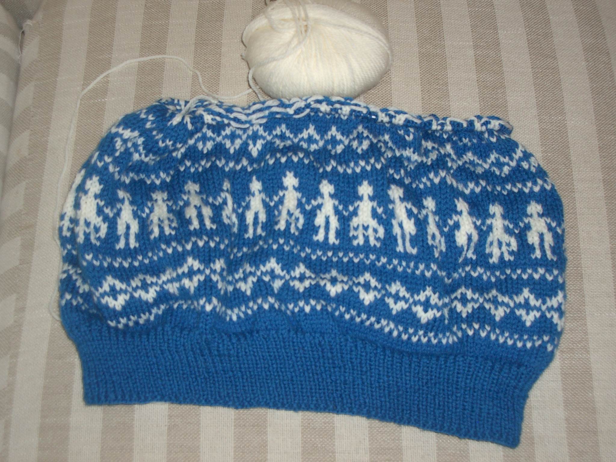 Blue & White sweater