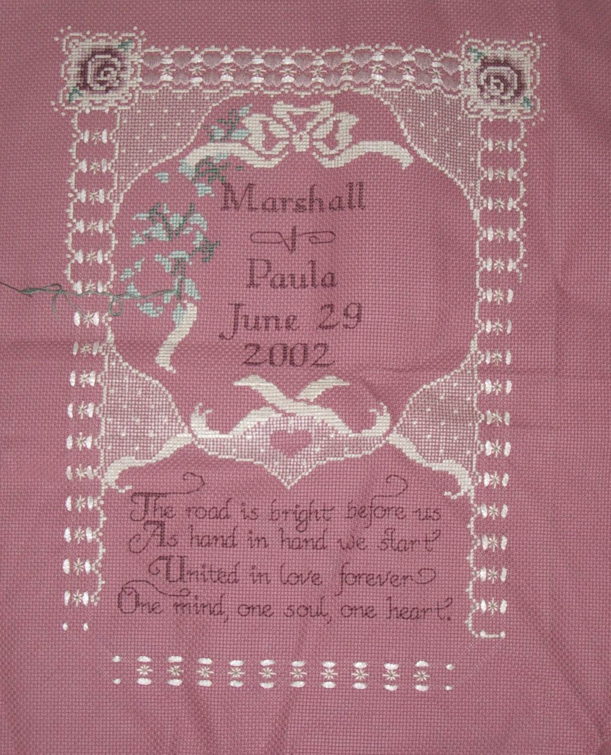 Cross Stitch - Wedding Sampler #2