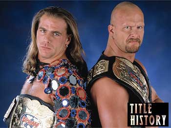 Third tag team title reign with Steve Austin
