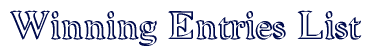Winning Enties List