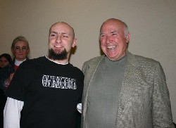 Dejan met Pastor Chuck in Vajta, Hungary, April 2005