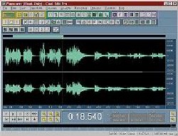 Sound waves are displayed electronically for active recording and later editing.