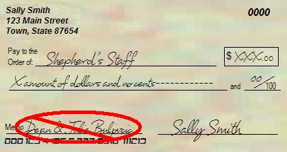 incorrectly written check #1