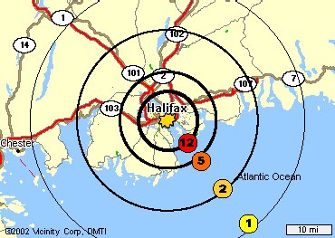 pressure zones of 25 Mt on Halifax