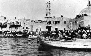 Palestinians driven into the sea