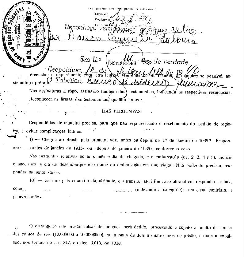 Instru��es para preenchimento