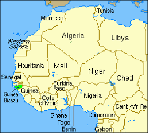Mapa - Guin� Bissau