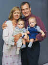 Eric and Annie Camden with the twins, Samuel and David