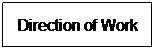 Text Box: Direction of Work
