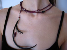 Purple Beaded Belt