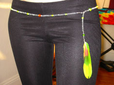 Yellow Beaded Belt