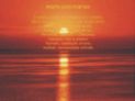 P&ocirc;r do Sol sobre o mar com a poesia Poeta dos Poetas.