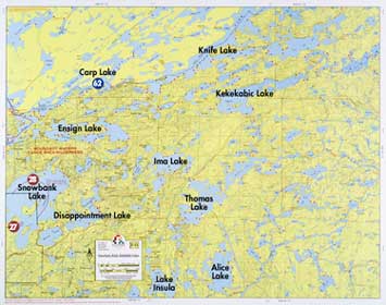 F-11 Boundary Waters Canoe Area map