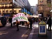  'A day of for your car', positive message for public transportation.